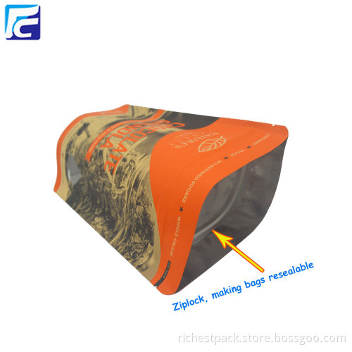 Printed Kraft Paper Ziplock Stand Up Pouches